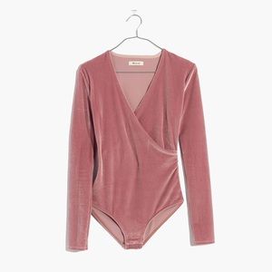 Madewell Velvet Wrap Bodysuit